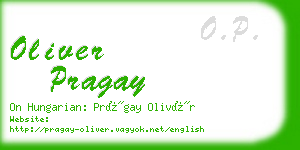 oliver pragay business card